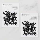 Dragon - Schwarz auf Weiß Visitenkarte (Vorne/Hinten)
