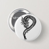 Dragon Schwarzweiß Design Button (Vorne & Hinten)