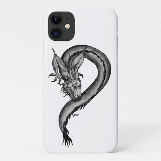 Dragon Schwarzweiß Design Case-Mate iPhone Hülle (Rückseite)