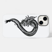 Dragon Schwarzweiß Design Case-Mate iPhone Hülle (Rückseite (Horizontal))