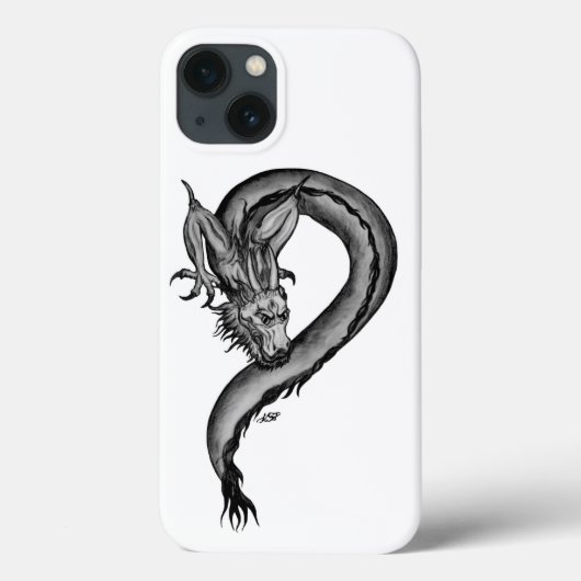 Dragon Schwarzweiß Design Case-Mate iPhone Hülle (Rückseite)