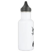 Dragon Schwarzweiß Design Edelstahlflasche (Links)