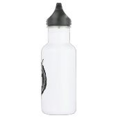 Dragon Schwarzweiß Design Edelstahlflasche (Rechts)