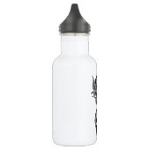 Dragon Schwarzweiß Design Edelstahlflasche (Links)