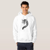Dragon Schwarzweiß Design Hoodie (Vorne ganz)