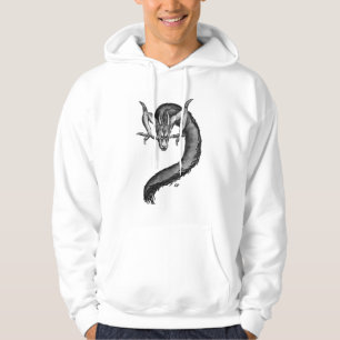 Dragon Schwarzweiß Design Hoodie