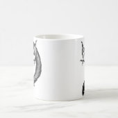 Dragon Schwarzweiß Design Kaffeetasse (Mittel)