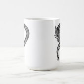 Dragon Schwarzweiß Design Kaffeetasse (Mittel)