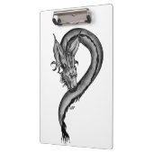 Dragon Schwarzweiß Design Klemmbrett (Links)