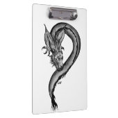Dragon Schwarzweiß Design Klemmbrett (Rechts)