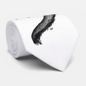 Dragon Schwarzweiß Design Krawatte (Gerollt)
