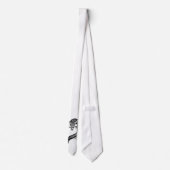 Dragon Schwarzweiß Design Krawatte (Rückseite)