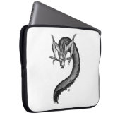 Dragon Schwarzweiß Design Laptopschutzhülle (Vorne Rechts)