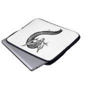 Dragon Schwarzweiß Design Laptopschutzhülle (Vorne Knopf)