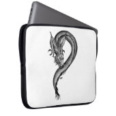 Dragon Schwarzweiß Design Laptopschutzhülle (Vorne Rechts)