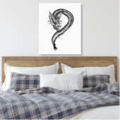 Dragon Schwarzweiß Design Leinwanddruck (Insitu (Schlafzimmer))