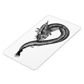 Dragon Schwarzweiß Design Magnet (Linke Seite)