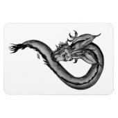 Dragon Schwarzweiß Design Magnet (Horizontal)