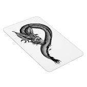 Dragon Schwarzweiß Design Magnet (Rechte Seite)