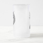 Dragon Schwarzweiß Design Mattglas Bierglas (Mittel)