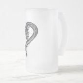 Dragon Schwarzweiß Design Mattglas Bierglas (VorderseiteRechts)