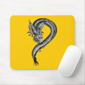 Dragon Schwarzweiß Design Mousepad (Mit Mouse)