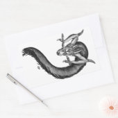 Dragon Schwarzweiß Design Rechteckiger Aufkleber (Umschlag)