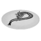 Dragon Schwarzweiß Design Schneidebrett (Ecke)
