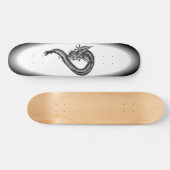 Dragon Schwarzweiß Design Skateboard (Horizontal)
