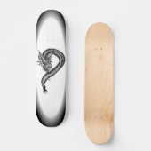 Dragon Schwarzweiß Design Skateboard (Vorderseite)