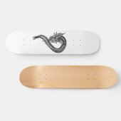 Dragon Schwarzweiß Design Skateboard (Horizontal)