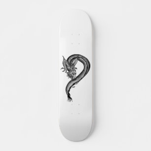 Dragon Schwarzweiß Design Skateboard