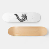 Dragon Schwarzweiß Design Skateboard (Horizontal)