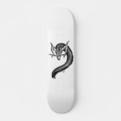 Dragon Schwarzweiß Design Skateboard (Vorne)