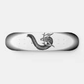 Dragon Schwarzweiß Design Skateboard (Horizontal)