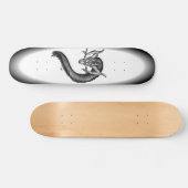 Dragon Schwarzweiß Design Skateboard (Horizontal)