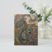 Dragon Scroll, japanische Art Postcard Postkarte (Stehend Vorderseite)