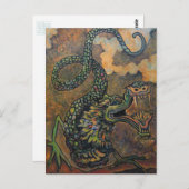 Dragon Scroll, japanische Art Postcard Postkarte (Vorne/Hinten)