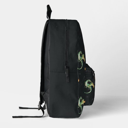 Dragon Seamless Pattern Bedruckter Rucksack (Links)