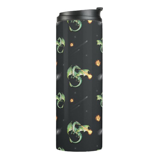 Dragon Seamless Pattern Thermosbecher (Nach links gedreht)