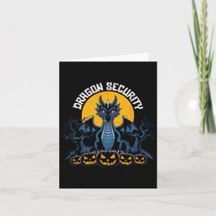 Dragon Security Halloween Funny Mama Vater Eltern Karte