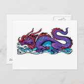Dragon Serpent Fantasy-Fiktion Zeichne Chinesisch Postkarte (Vorne/Hinten)