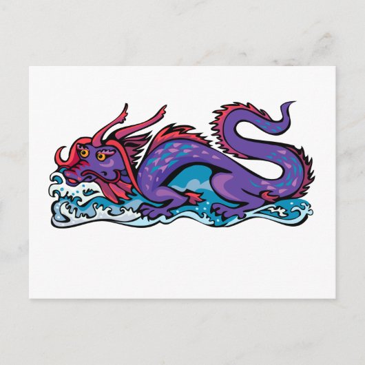Dragon Serpent Fantasy-Fiktion Zeichne Chinesisch Postkarte (Vorderseite)