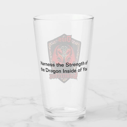 Dragon Shield Glass Tumbler (Rückseite)