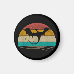 Dragon Shirt Retro Vintag Dragon Mythisches Kreatu Magnet