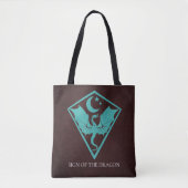 Dragon Sigil mit benutzerdefiniertem Text Tasche (Vorderseite)