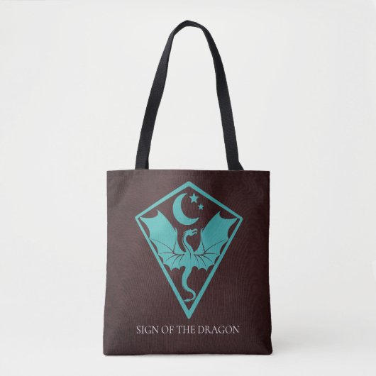 Dragon Sigil mit benutzerdefiniertem Text Tasche (Vorderseite)