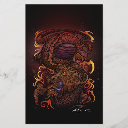 Dragon (Signature-Design) Briefpapier (Vorderseite)