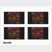 Dragon (Signature-Design) Rechteckiger Aufkleber (Blatt)