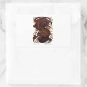 Dragon (Signature-Design) Rechteckiger Aufkleber (Tasche)